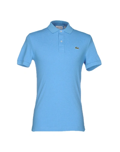 Lacoste Polo Shirts In Sky Blue