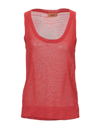 Missoni Tops In Garnet