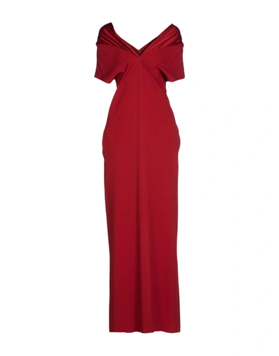 Chalayan Long Dress In Brick Red