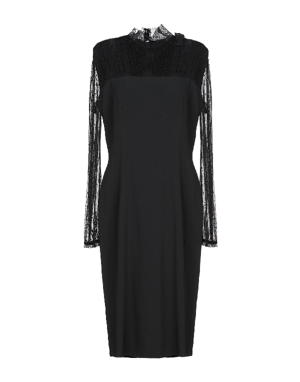 Clips Knee-Length Dress In Black | ModeSens