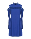Pinko Short Dress In Bright Blue