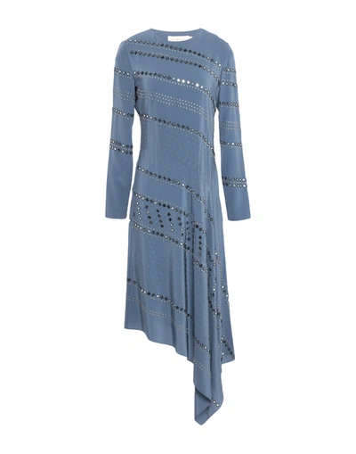 Tory Burch Midi Dresses In Pastel Blue