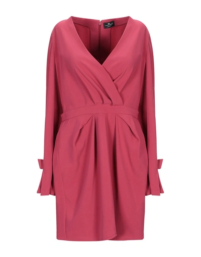 Elisabetta Franchi Short Dresses In Garnet