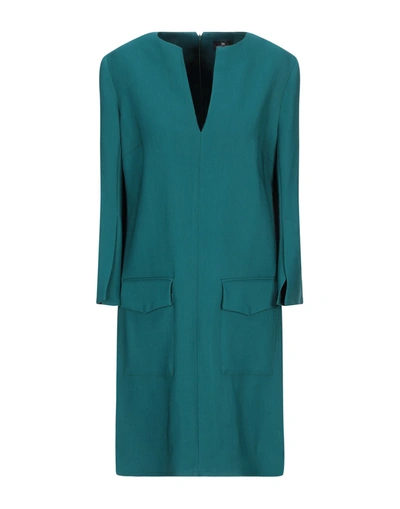 Elisabetta Franchi Short Dress In Deep Jade