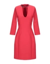 Pinko Short Dresses In Red
