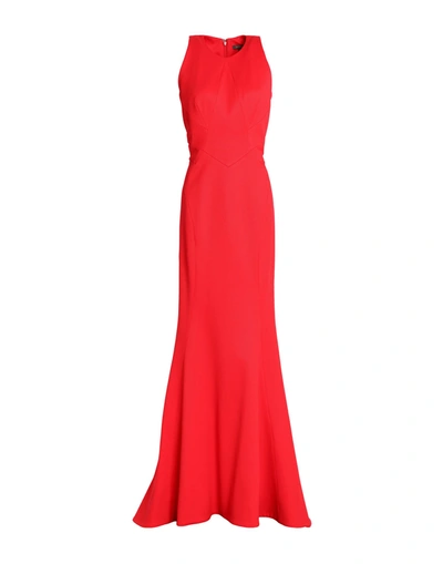 Zac Posen Long Dresses In Red