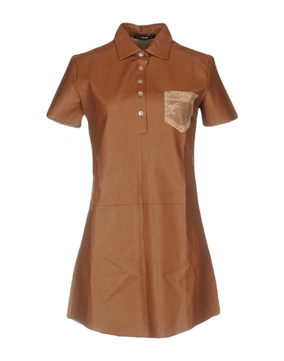 Nineminutes Shirt Dress In Brown