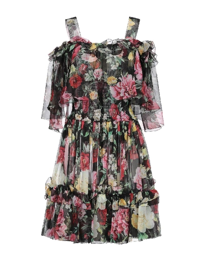 Dolce & Gabbana Short Dresses In Black
