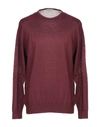 John Smedley Sweater In Maroon