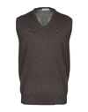 Gran Sasso Sleeveless Sweater In Khaki