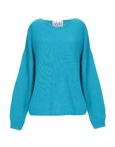 Alyki Cashmere Blend In Turquoise