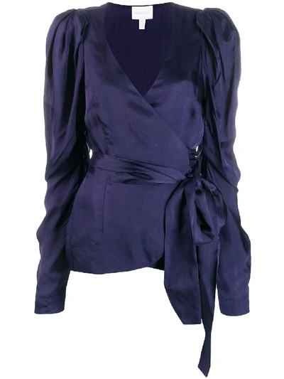 Alice Mccall Wrap Style Blouse In Blue