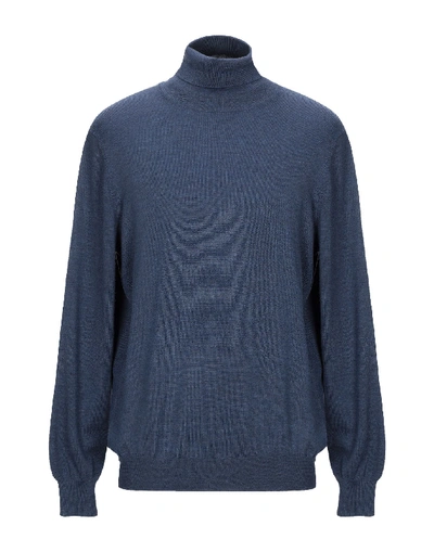 Barba Napoli Turtleneck In Slate Blue