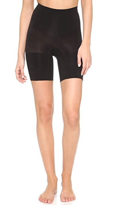 Spanx Women's Plus Size Power Conceal-her Mid-thigh Short 10131p In Black