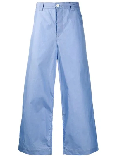 Sunnei Wide Leg Trousers In Blue