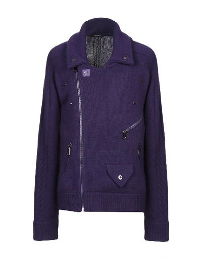 Versace Cardigan In Purple