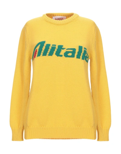 Alberta Ferretti Sweaters In Yellow