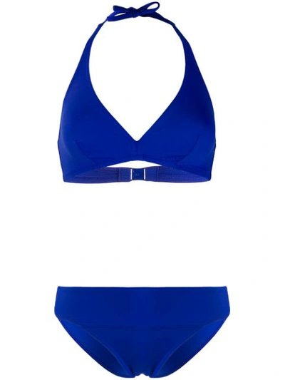 Eres Button-embellished Bikini In Blue