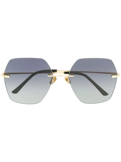 Spektre Oversized Frame Sunglasses - Gold