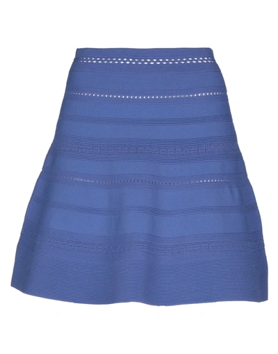 Sandro Knee Length Skirt In Blue