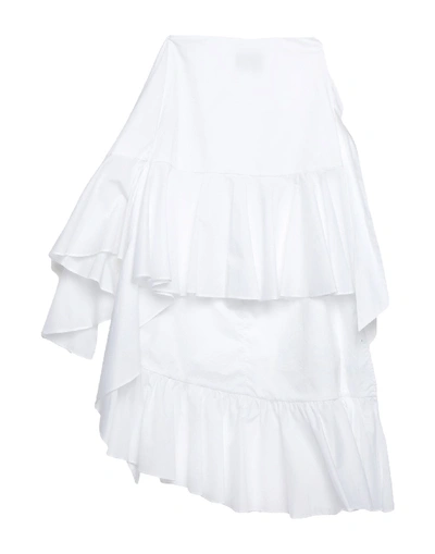 Pinko Knee Length Skirt In White