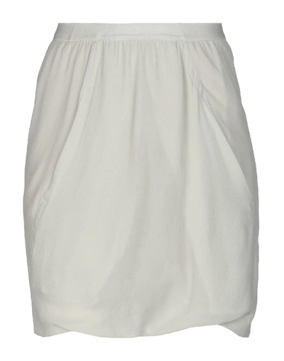 Rick Owens Mini Skirt In Light Grey
