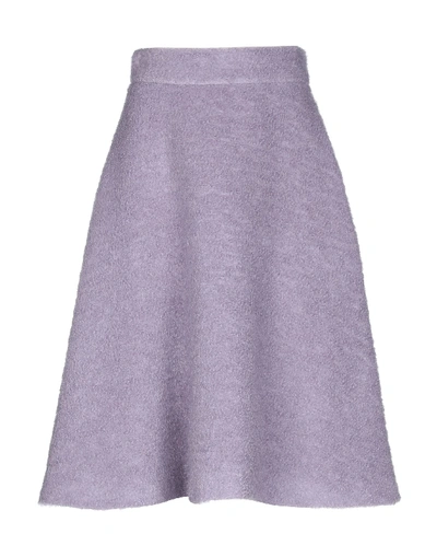 Miu Miu Knee Length Skirt In Lilac