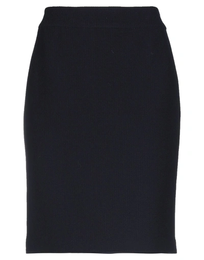 Armani Collezioni Knee Length Skirt In Dark Blue