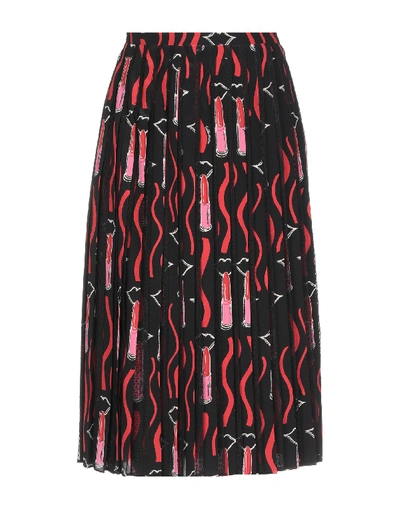 Valentino Midi Skirts In Black