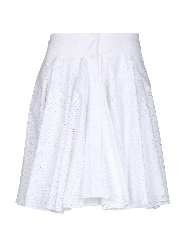 Alaïa Knee Length Skirt In White | ModeSens