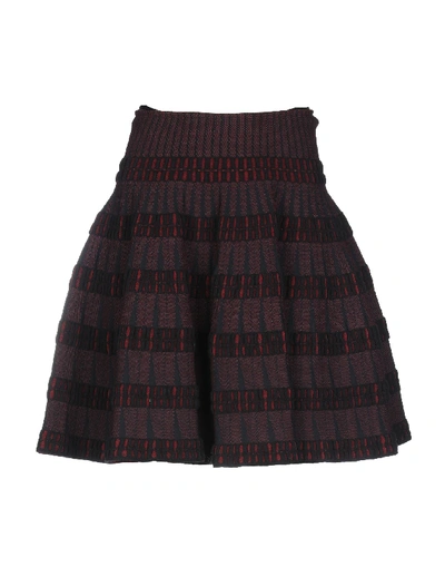 Alaïa Knee Length Skirt In Maroon