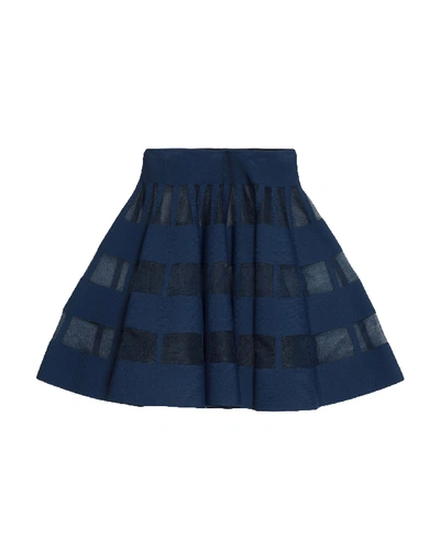 Alaïa Knee Length Skirt In Blue