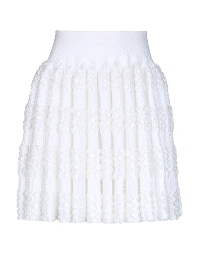 Alaïa Knee Length Skirt In White