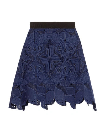 Antonio Berardi Knee Length Skirt In Dark Blue