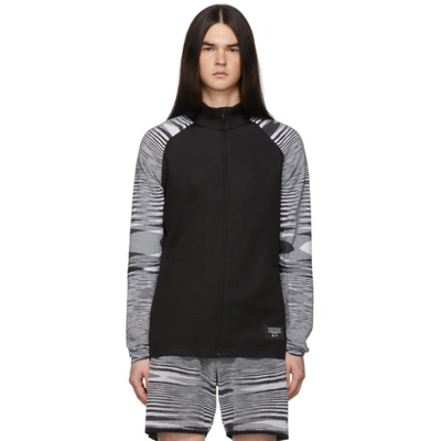 Adidas X Missoni Men's X Missoni Phx Striped-knit Zip-front Jacket In Black  | ModeSens