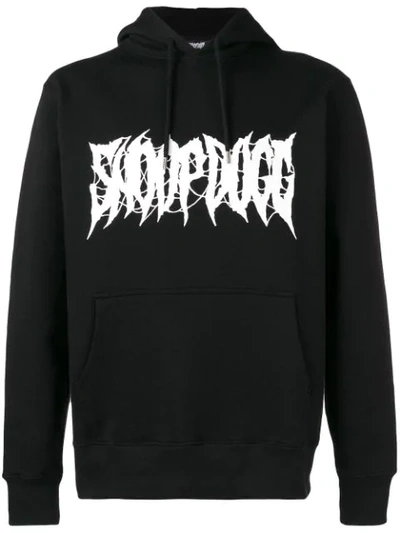 Sss World Corp Tearshood Hoodie In Black