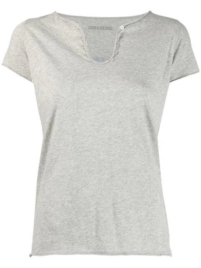 Zadig & Voltaire Zadig&voltaire Henley Button T-shirt - Grey