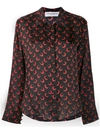 Marine Serre Moon Print Shirt In All Over Red Moon Black