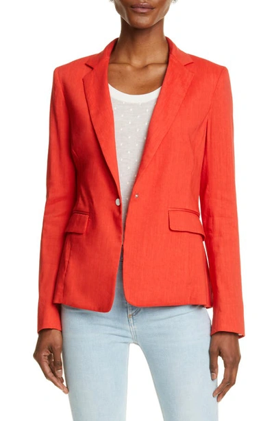 Rag & Bone Women's Lucy Linen-blend Blazer In Red