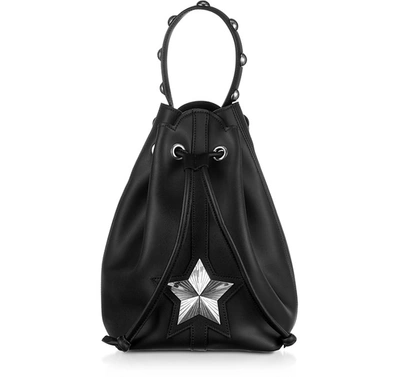 Les Jeunes Etoiles Black Leather Vega Bucket Bag