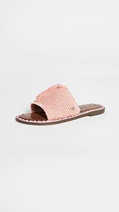 Sam Edelman Women s Glenda Raffia Frayed Slide Sandals In Rose ModeSens