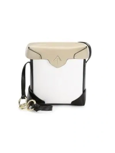 Manu Atelier Women's Pristine Two-tone Leather Shoulder Bag In Neutral