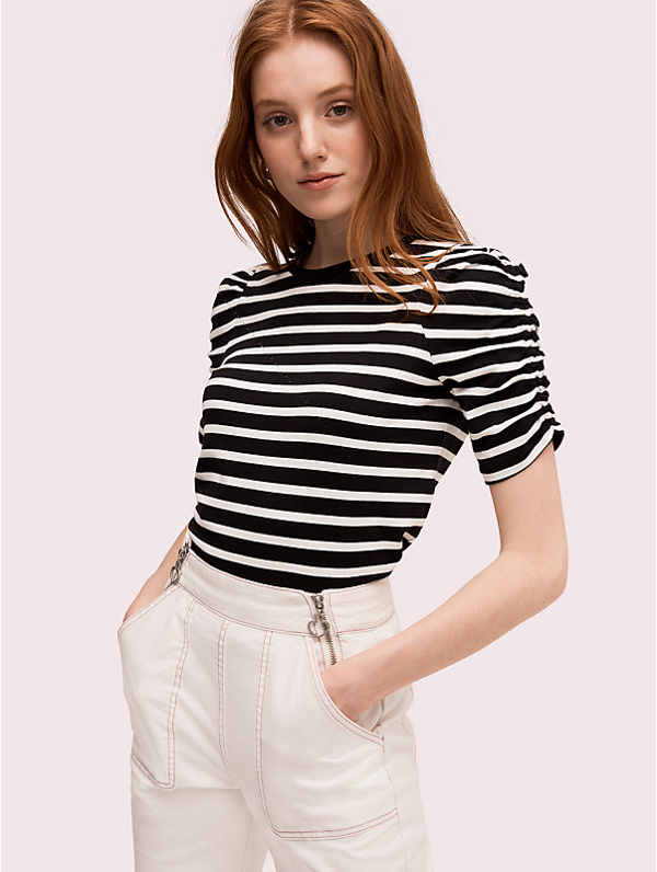 kate spade ruched sleeve tee