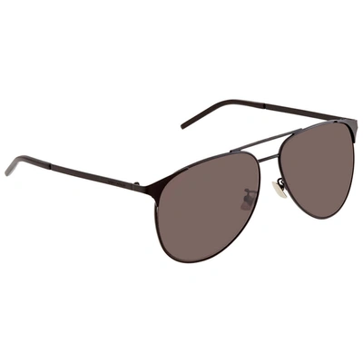 Saint Laurent Rectangular Unisex Sunglasses Sl 27900161 In Black
