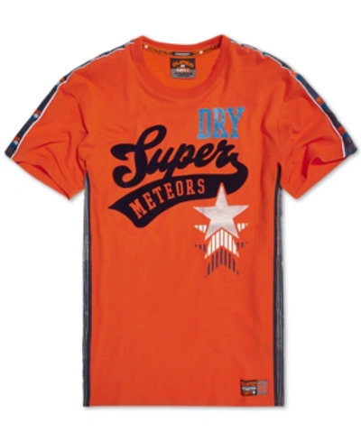 Superdry Men's Podium Textured Logo Graphic T-shirt In Nu Orange