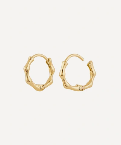 Dinny Hall 10ct Gold Bamboo Mini Hoop Earrings