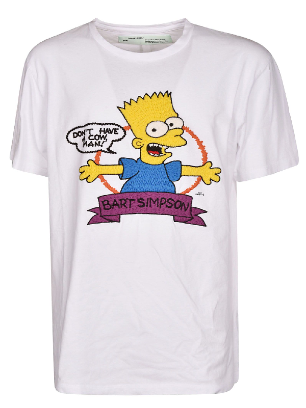 Off-white Bart Simpson Embroidered T-shirt | ModeSens
