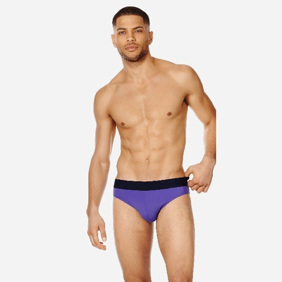 Vilebrequin Men Swim Brief Elastic Belt Solid In Pink