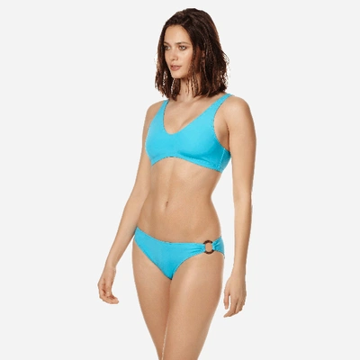 Vilebrequin Women Asymmetrical Brief Bikini Bottom Solid In Blue