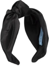 Prada Knot Detail Headband In Black
